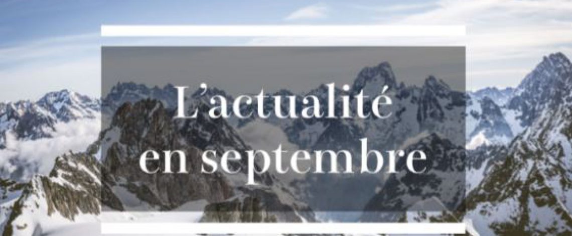 Les nouvelles du mois de septembre