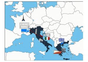 plan de transport italie grèce